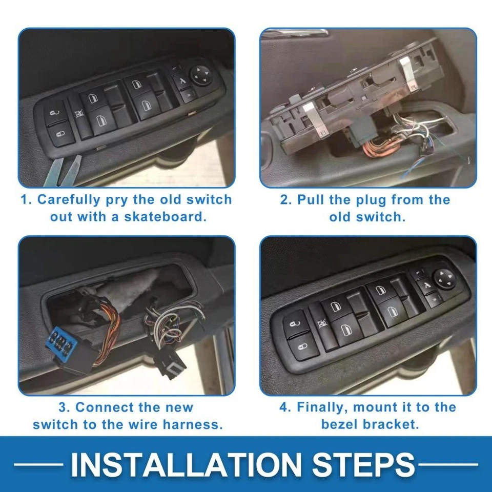 Front Left Driver Side Power Window Switch for Land Rover LR2 LR4 No.LR013883 Foto 3 de 4