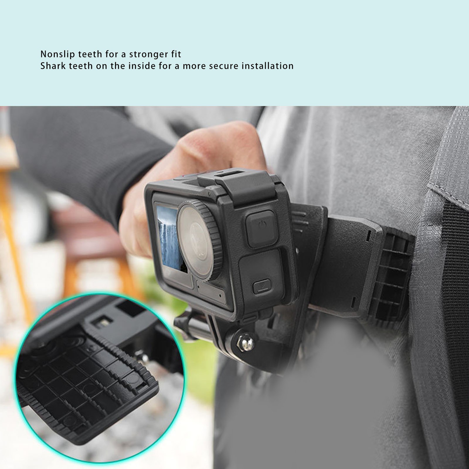 _Action Camera Backpack Strap Mount Quick Release Backpack Shoulder Strap Clamp
