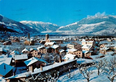 Prato allo Stelvio Prad Stilfserjoch Passo Stelvio IT Winterpanorama Dorfansicht