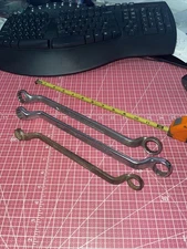 3 Vintage Indestro USA Double Offset 12 Point Box End Wrench Set 5/8 - 7/8 Selec