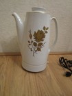 Vintaeg The Hall China Co Electric Percolator Coffee Pot No 5200-Gold Floral
