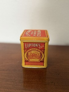 Lipton Tea Planter Ceylon Advertising Tin. 1990s Bristol Ware