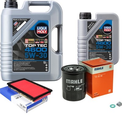 MAHLE Inspektionspaket 6 L Liqui Moly 4600 5W-30 für Nissan Maxima QX V 3.0 V6