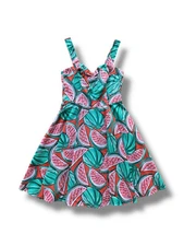 Hell Bunny Melonie Rockabilly Swing Retro Party Cocktail Watermelon Dress Size M