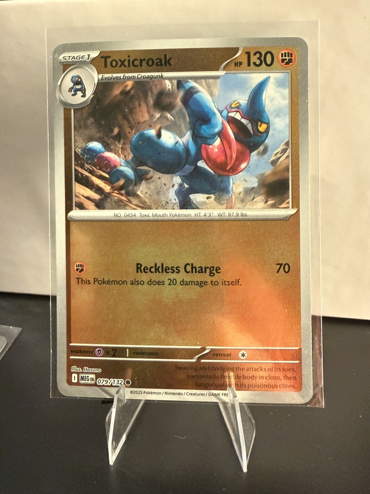 Toxicroak 079/132 English Mega Evolution Reverse Holo pokemon