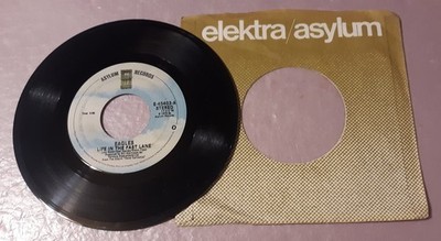 Eagles Life In The Fast Lane/The Last Resort Record 7'' Vinyl 45rpm Record