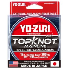 Yo-Zuri Topknot Fluorocarbon Mainline 200YD Spool 12LB, Natural Clear