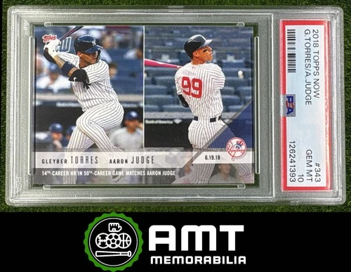 Gleyber Torres Aaron Judge PSA 10 2018 Topps Now New York Yankees #343 1393