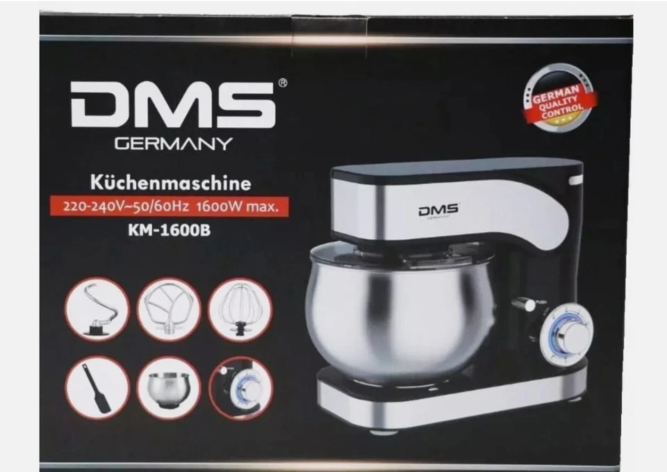 DMS Food Processor 1600 Watt 6.5L Stainless Steel Bowl 6 Speed BK - Image 2 of 2