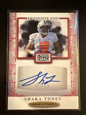 2021 Sage Premier Draft - Autographs Shaka Toney #A202 Red (AU, RC)