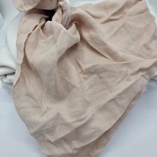 New Pottery Barn Baby European Linen Crib Skirt, Blush