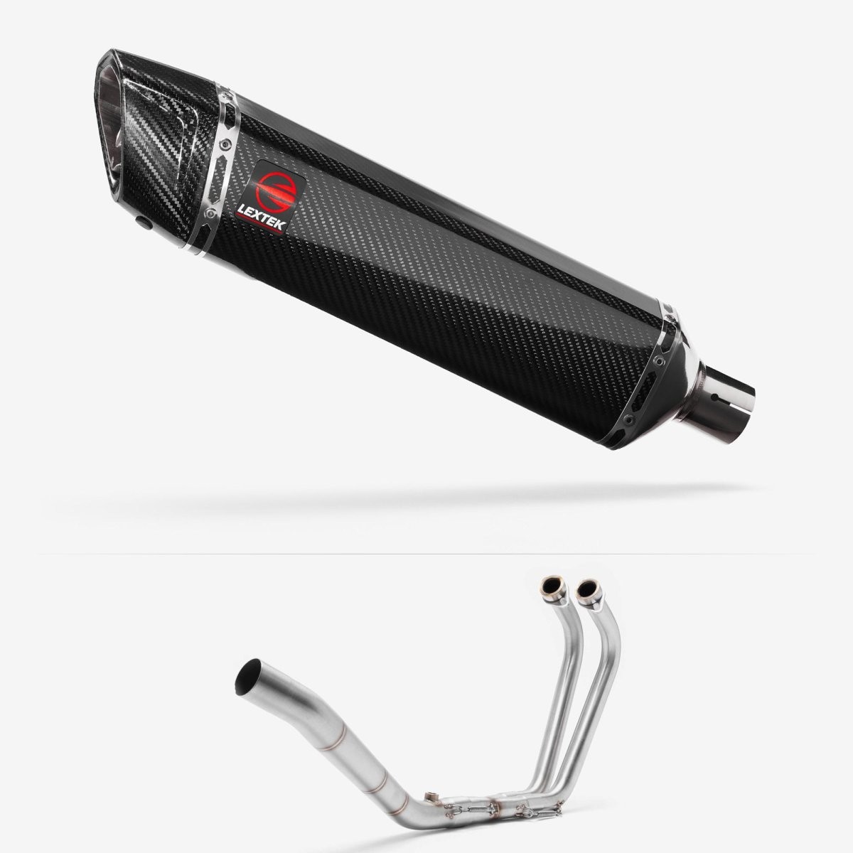 Lextek Carbon Fibre SP7C 400mm Exhaust System for Yamaha YZF R3 (15-18) Silencer