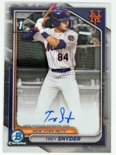 Trey Snyder ON CARD AUTO - 2024 1st Bowman Chrome Draft #CPA-TSN
