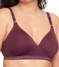 Warner 9 Super Soft Wireless Lightly Lined Comfort Bra Burgundy 34B
