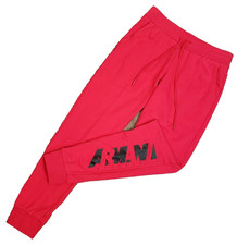 Armani Exchange Sweatpants Joggers Men's Sz Medium Red Black Logo Drawstring
