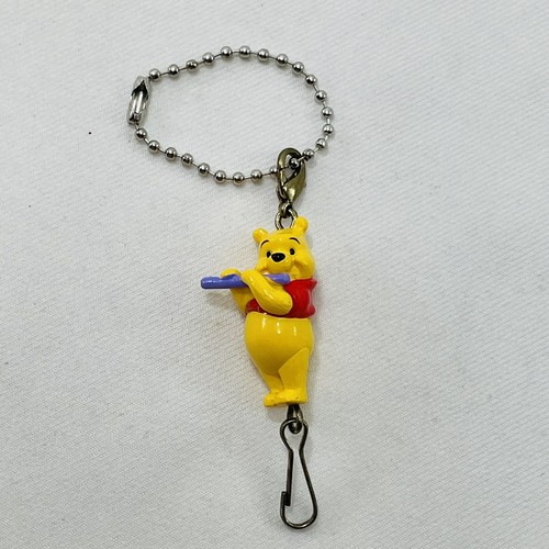Disney Coca Cola Pooh Bear Flute Figure Keychain Clip Music Keyring Charm Hang