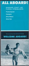 Seaboard Coast Line Florida Streamliners Railroad Timetable 1971