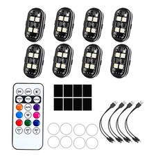 8pcs Rechargeable 4led Lights Anti-collision Warning Light Wireless Strobe Light 8pcs Rechargeable 4led Lights Anti-collision Warning Light Wireless Strobe Light