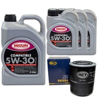 MotoröL Set Compatible 5W-30 Meguin 8 Liter + ÖLfilter FüR Toyota Land Cruiser