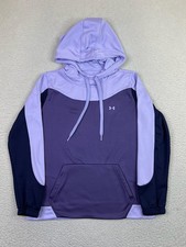 Under Armour Hoodie Womens Small Loose Fit Pullover Fleece Colorblock 1365912