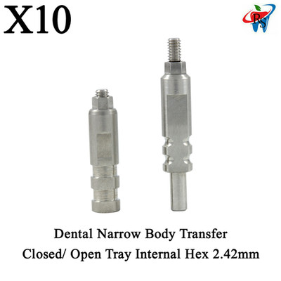 5pcs Dental Narrow Body Transfer Closed/ Open Tray Internal Hex 2.42mm