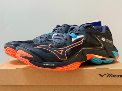 Mizuno Wave Lightning Z8 Volleyball Shoes V1GA240006 Black x Orange x Blue 2025S