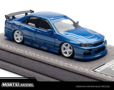 NISSAN Skyline (ER34) - Singapore Car Show  - blue - MORTAL 1:64