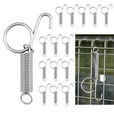 15 Pack Spring Hook Latches for Cage, Multi-Functional Metal Finger Spring La...