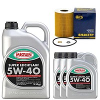 MotoröL Set SAE 5W-40 Vollsynth Meguin 8 Liter + ÖLfilter FüR Porsche 911 Macan