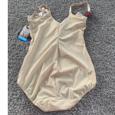 Maidenform DM5004 Open Bust Body Shaper Firm Control Beige Nude Small NEW