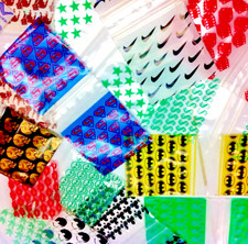 700 SMALL BAGGIES 1' X 1' 1010 MINI RESEALABLE POLY BAG 25 PREMIXED DESIGNS