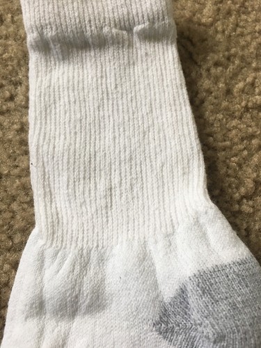 Hanes Boys Crew Socks 8 Pairs Unknown Size White Gray Red - Picture 7 of 9