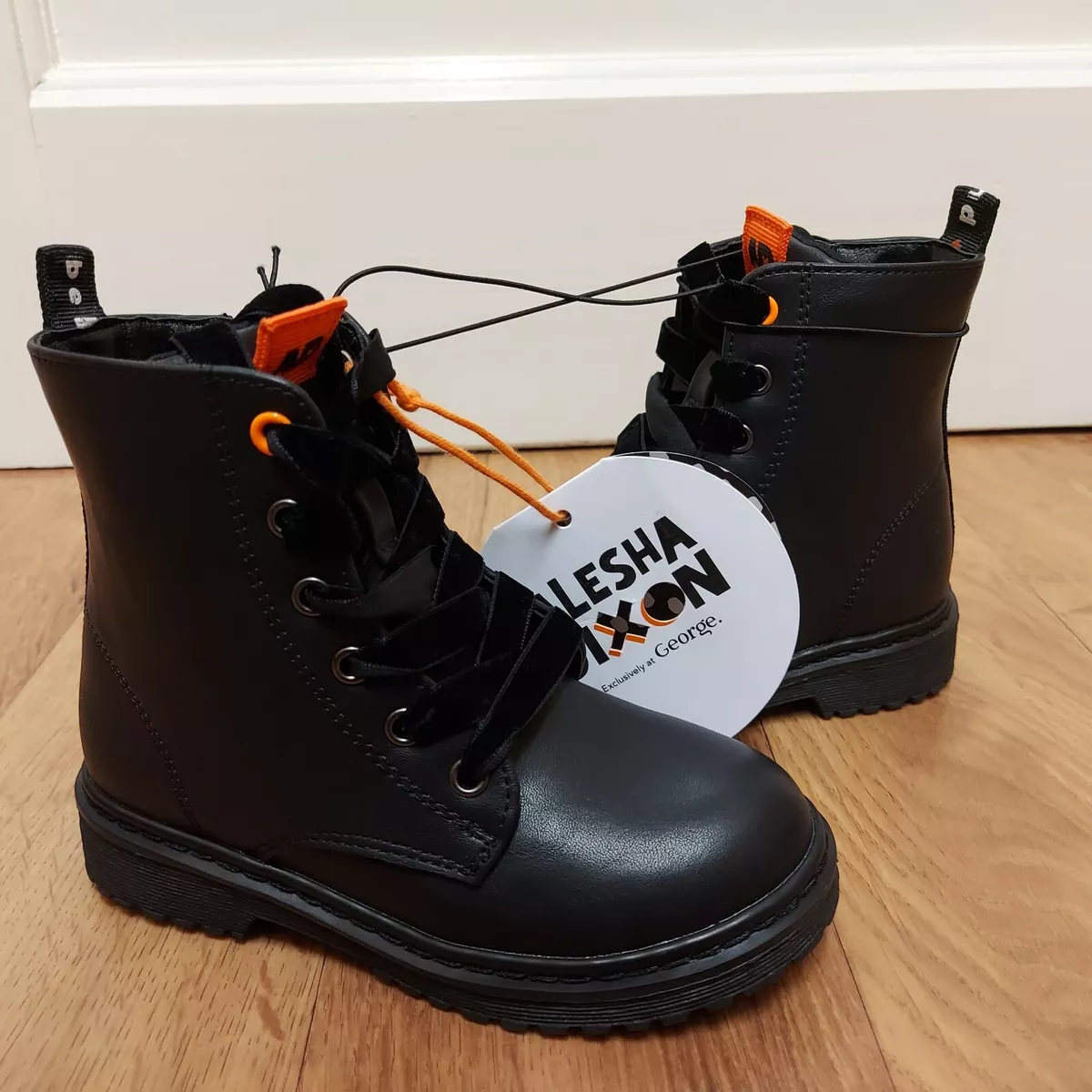 Faux leather biker boots sales