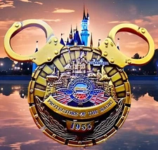 🔥U.S. Secret Service Disneyland Anaheim Office Gold Black Mickey Challenge Coin