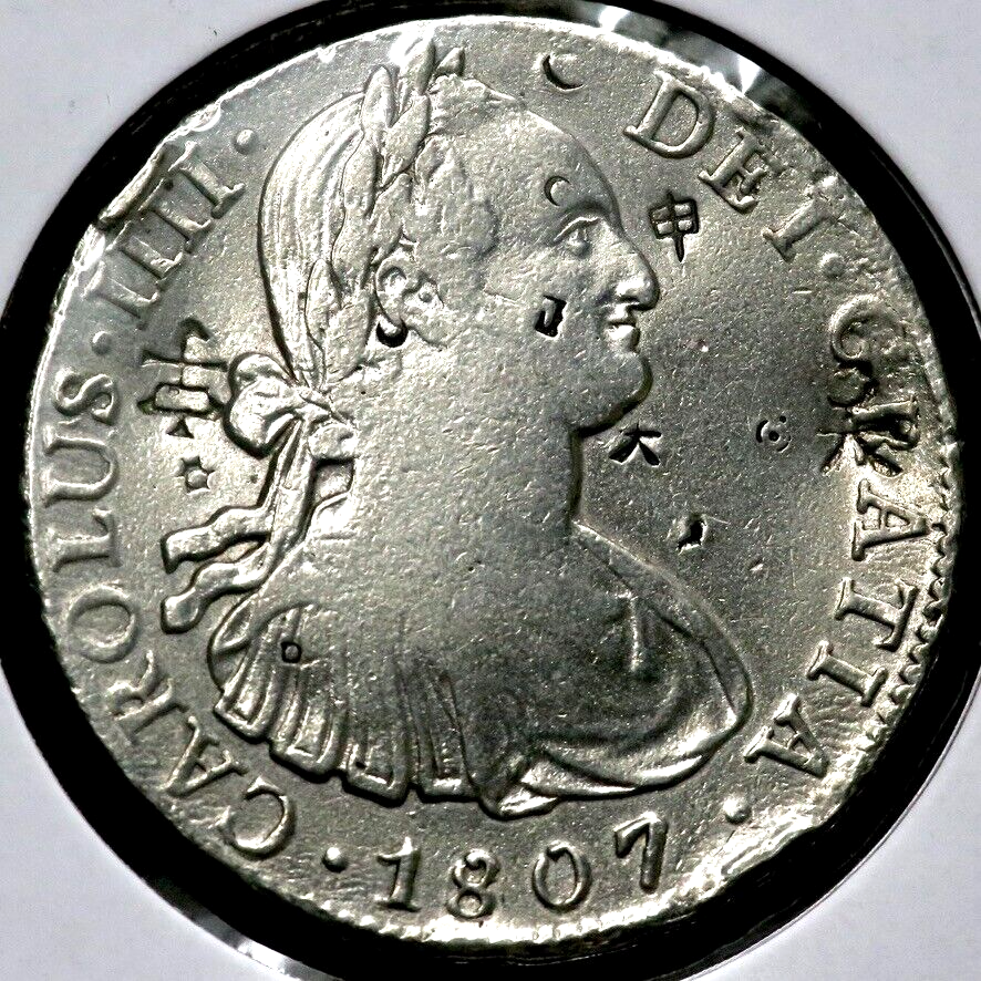 シェアスピリット　メキシコオーダー 1807 Mexico 8 Reales - Carlos IV - Silver - Rare Chinese
