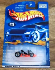 2001 Hot Wheels Collector #141 GO KART Orange w/Chrome 5 Spoke /MW Front Wheels