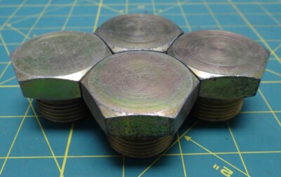 Lot of 4 Hex Head Plugs 1-5/16'' Straight Thread Diameter 11 Threads Per Inch