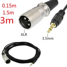 3.5mm Male to XLR 3Pin Male Stereo Microphone Cable Cord Converter 3 pin Audio