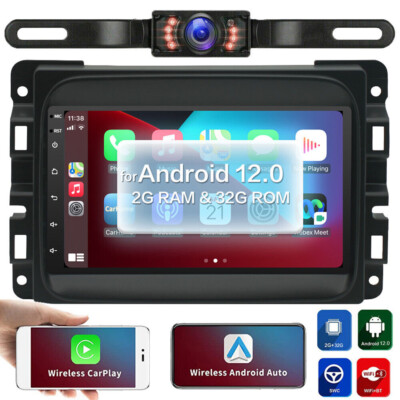 7   Carplay For Dodge Ram 2013-2018 Android 12.0 Car Stereo Radio Navi GPS w/cam