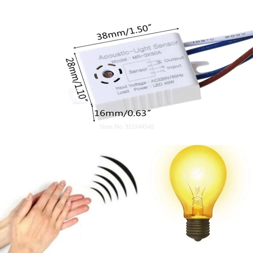 Intelligent Light Switch Sound Voice Sensor Auto On Off Smart Switches Module