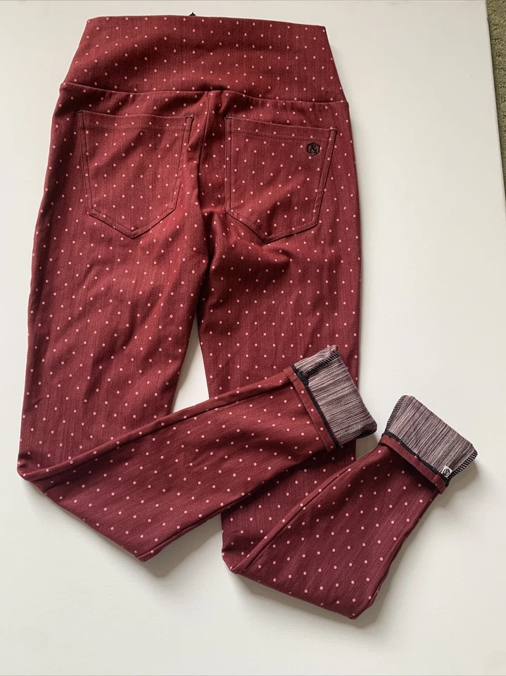 Леггинсы Agnes And Dora вязаные джеггинсы размер маленький темно-бордовые в горошек новые - Изображение 4 из 4