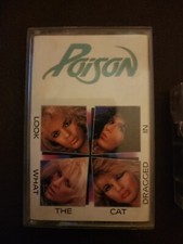 POISON 2 CASSETTE TAPE LOT LOOK WHAT THE CAT DRAGGED IN, FLESH  BLOOD