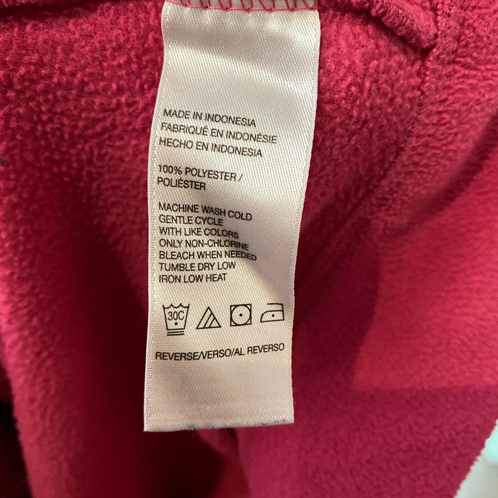 IZOD Jacket Fleece Women's XL TG XG Pink Polyester Full Zip Outdoor