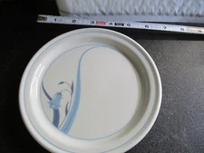 *Figgjo Norway  Flower BREAD PLATE 6.5" Vitro Porcelain Gourmet WHITE & BLUE