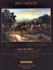 2007 JIM CARSON Art Gallery Exhibit Sunrise June 1876 1-Page Magazine PRINT AD
