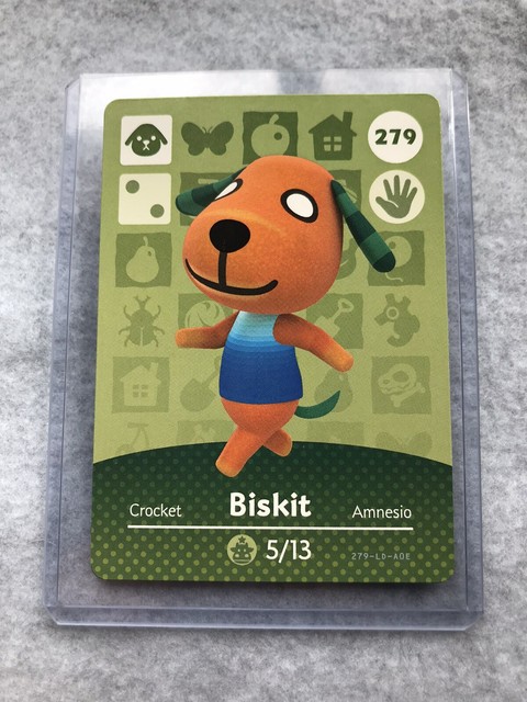 Biskit Animal Crossing Amiibo Card Authentic | eBay