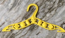 Vintage Baby Yellow Plastic Clothes Hanger With Clown On It