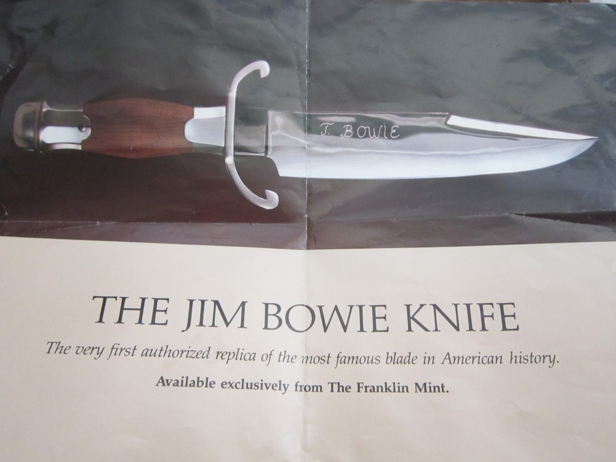 The Jim Bowie Knife from The Franklin Mint with display case with
