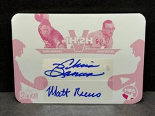 2024 Leaf Metal MAGENTA Printing Plate CHRIS BARNES/MATT RUSSO Bowling AUTO 1/1