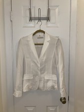 Elie Tarahi Womens White Blazer Jacket Size XS